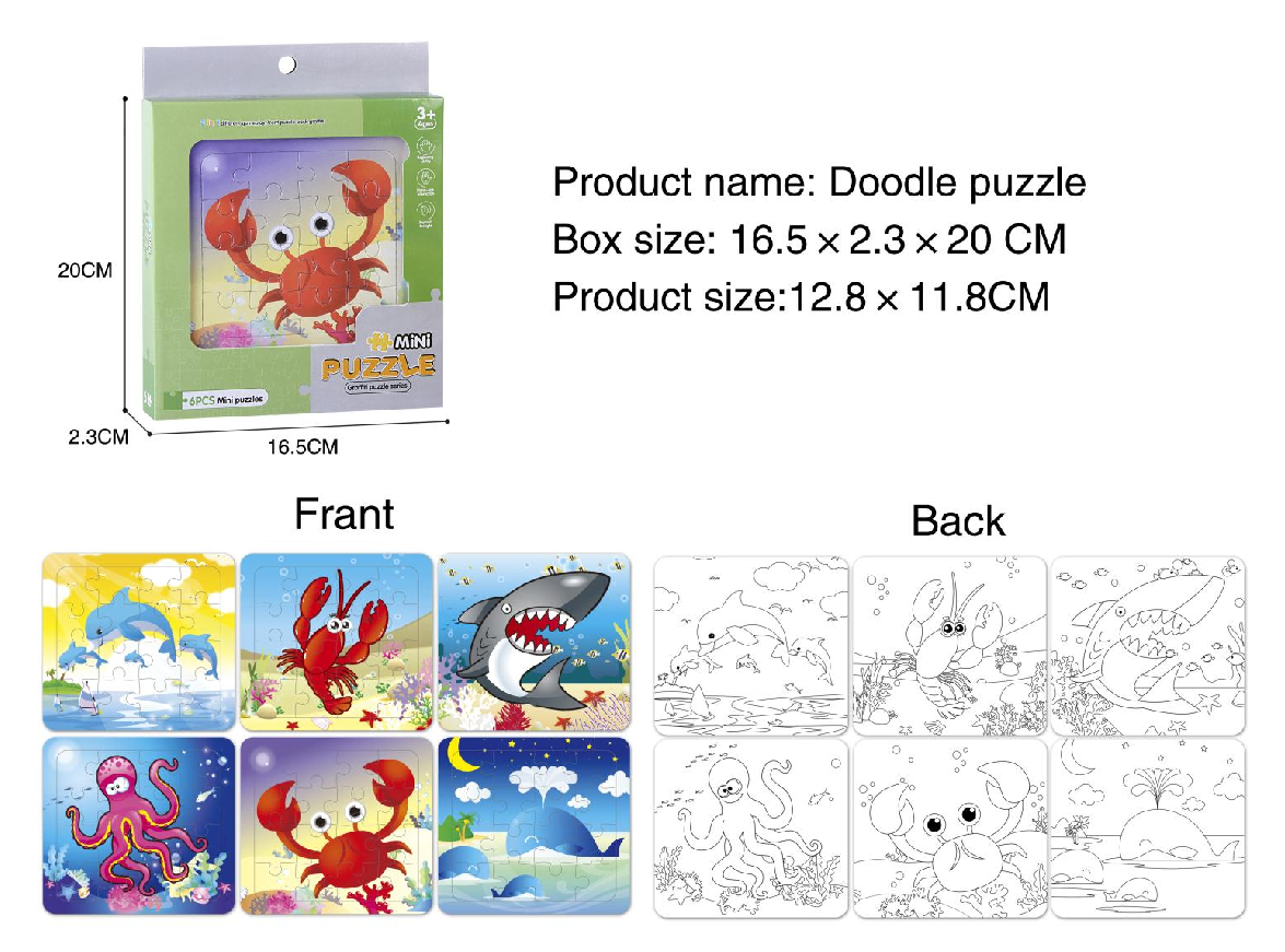 Doodle Marine Animal Puzzle