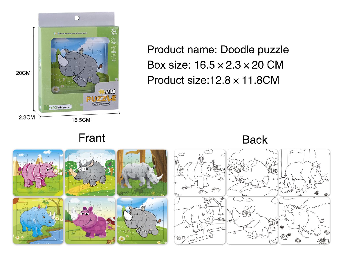 Doodle Rhino Puzzle