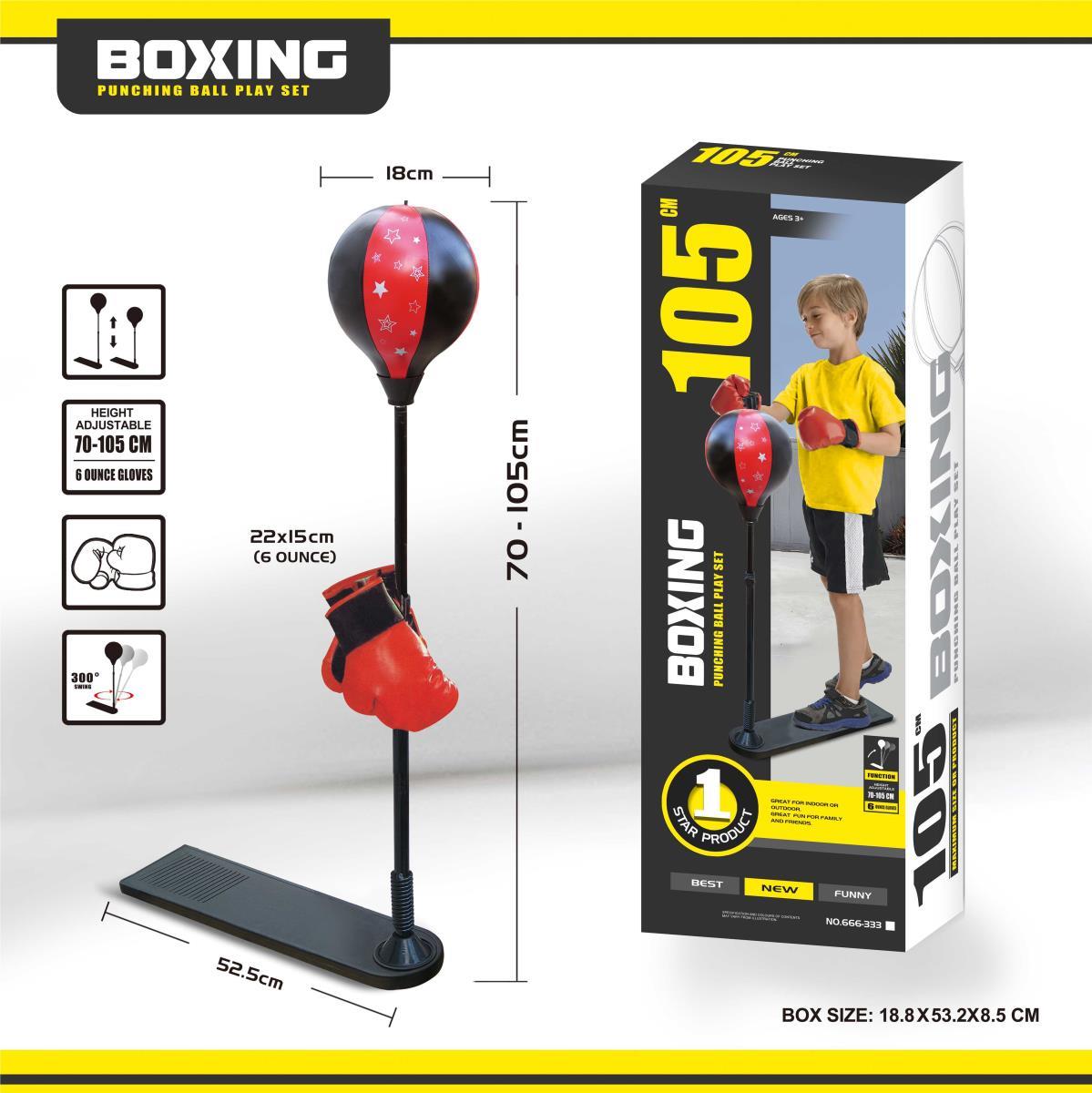 105 High Foot Boxing Speed Ball (Black Red)