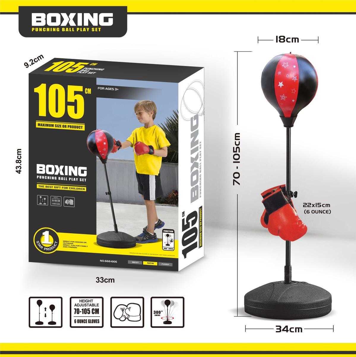 105 High Round Bottom Boxing Speed Ball (Black Red Style)