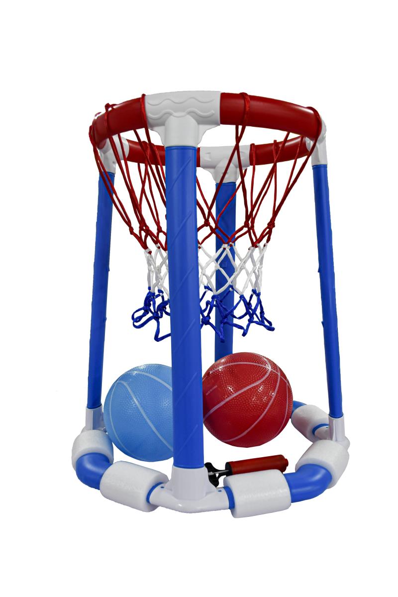 Three-column Hexagonal Bottom Basketball Hoop  And Two Basketball