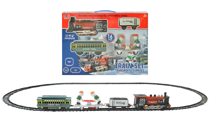 Electric lights music smoke track train