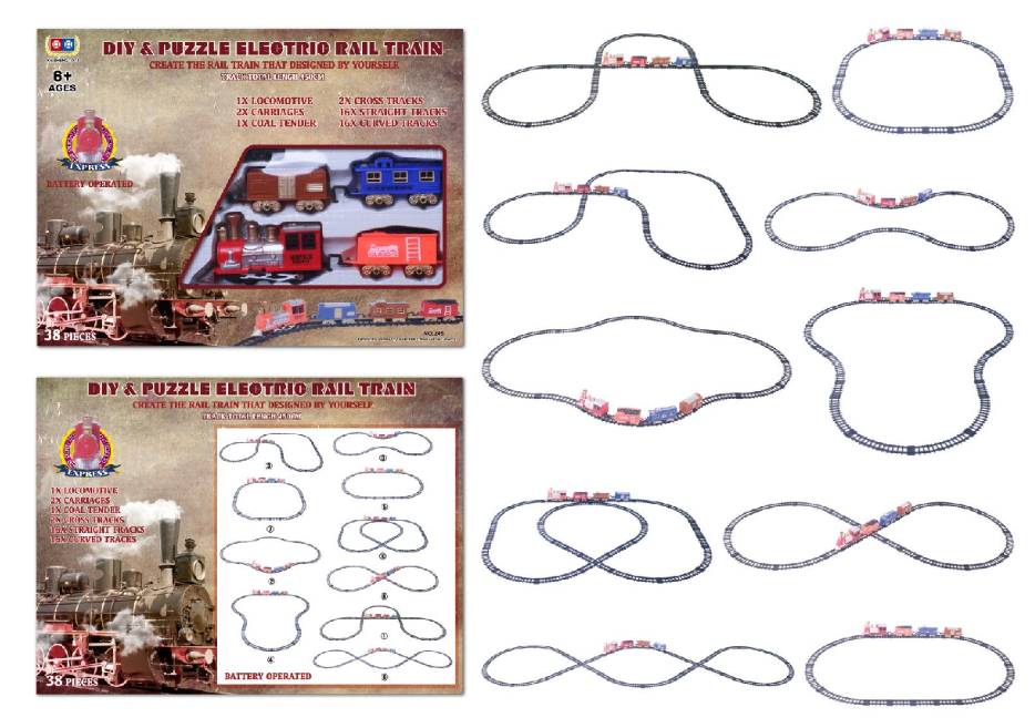 Puzzle rail electric train